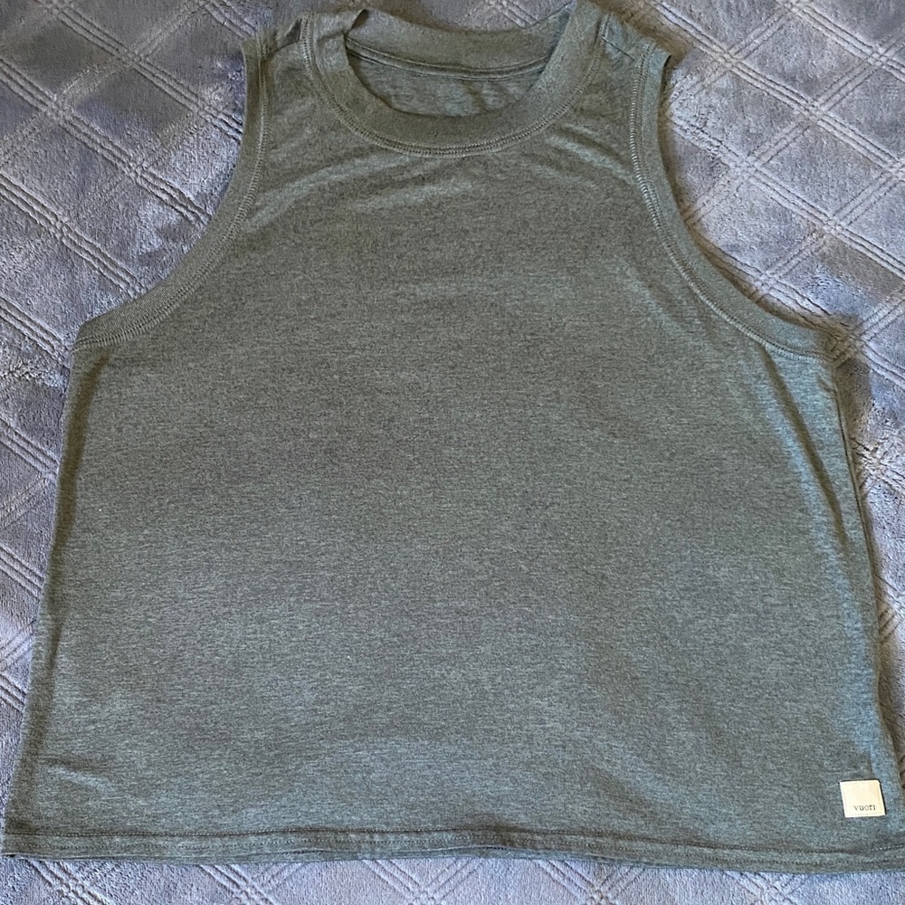 Vuori Olive Green Heathered Tank